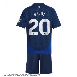 Manchester United Diogo Dalot #20 Vieraspaita Lapsille 2024-25 Lyhythihainen (+ shortsit)